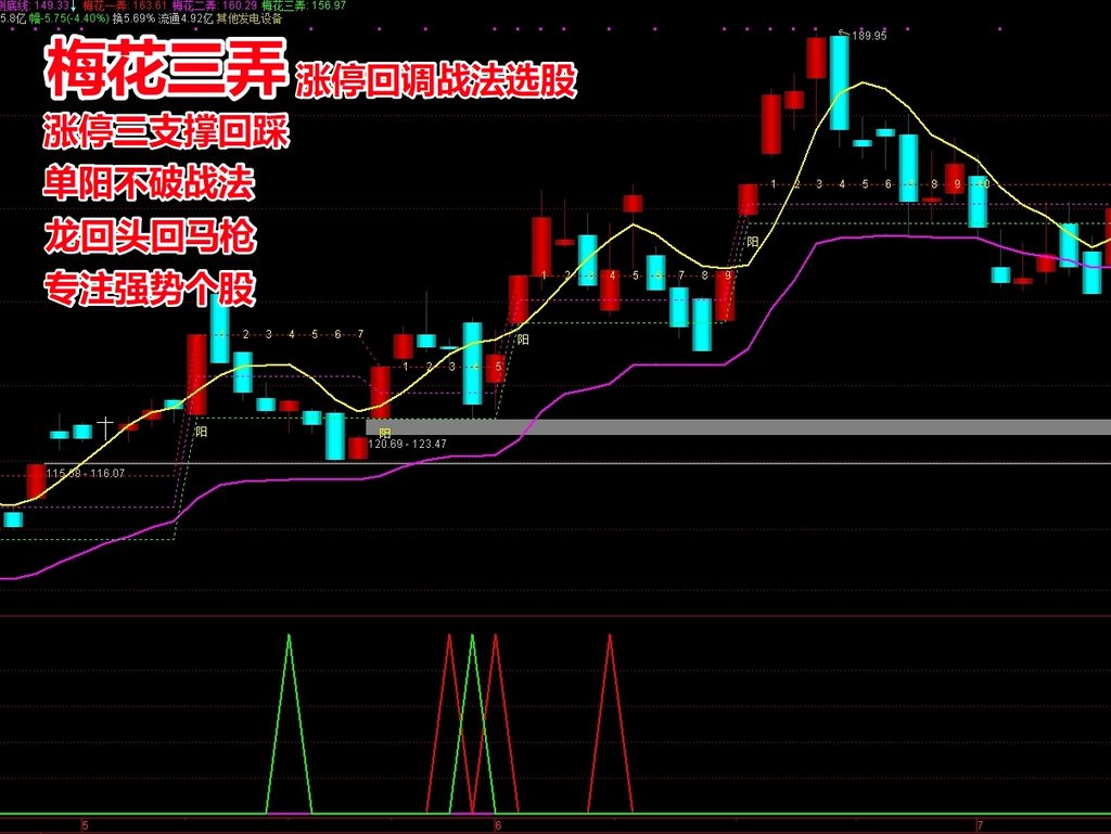 《梅花三弄》涨停回调战法 涨停回马枪  龙回头 短线 尾盘T+1 高胜率高盈亏比